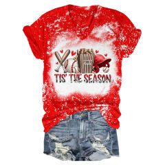 Season Time: Baseball Style Rainbow V-Neck T-Shirt